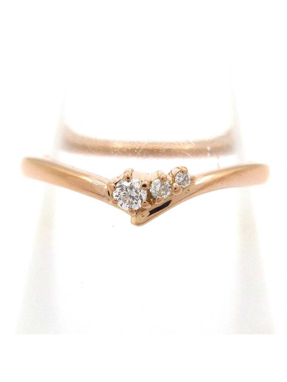 4C 18K Rose Gold Diamond Ring #5 3/8 #289363490B